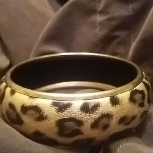 Cheetah print bangle bracelet